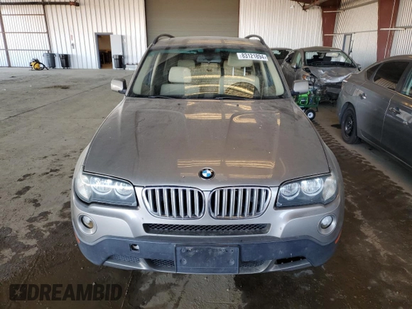 2008 BMW X3 3.0si with VIN WBXPC93438WJ07550, listed as a Copart auction lot 83121894 with 173,518 mi miles and Salvage Title. Bid and sale history available at carsss.com. Image 5.