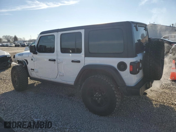 2024 Jeep Wrangler Sport S with VIN 1C4PJXDN8RW105678, listed as a Copart auction lot 44946285 with 22,102 mi miles and Salvage title. Bid and sale history available at DreamBid. Image 2.