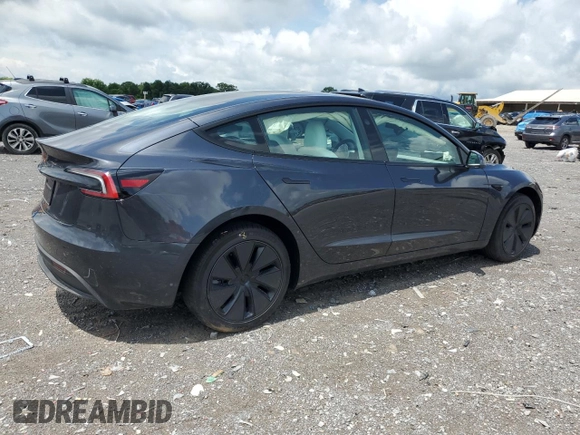 2025 Tesla Model 3 Long Range с VIN 5YJ3E1EA5SF996941, выставлен на аукционе Copart как лот 60059355 с пробегом 1 015 миль миль и Списание • Salvage title. История ставок и продаж доступна на DreamBid. Изображение 3.