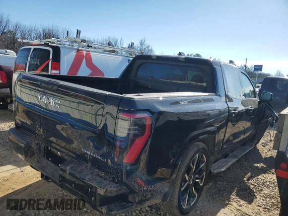 2025 GMC Sierra 1500 with VIN 1GT40LEL1SU402045, listed as a Copart auction lot 89329675 with Not Provided miles and Salvage Title. Bid and sale history available at DreamBid. Image 3.