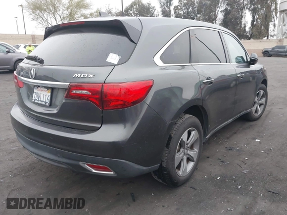 2014 Acura MDX with VIN 5FRYD3H27EB009798, listed as a IAAI auction lot 41884852 with 124,318 mi miles. Bid and sale history available at carsss.com. Image 4.