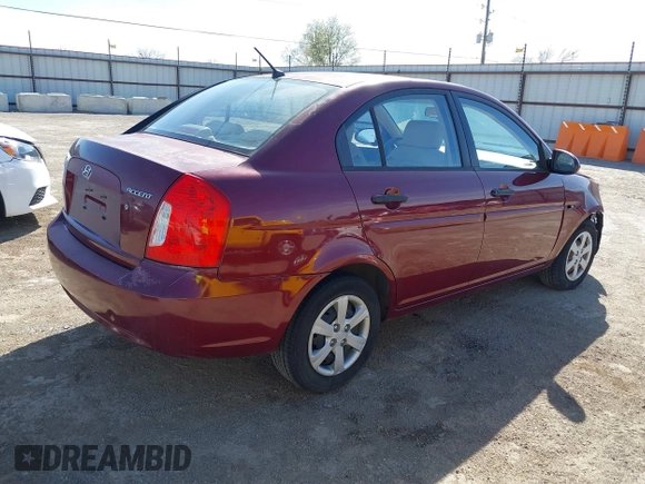 2009 Hyundai Accent Auto GLS with VIN KMHCN46C79U367311, listed as a IAAI auction lot 41861834 with 165,937 mi miles. Bid and sale history available at carsss.com. Image 4.