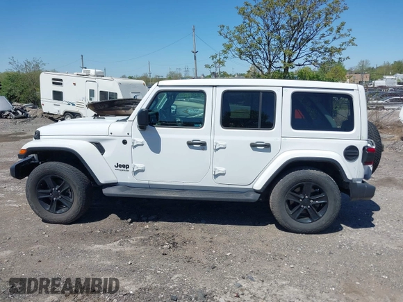 2021 Jeep Wrangler Unlimited Sahara z VIN 1C4HJXEN2MW528137, wystawiony jako IAAI lot #42134514 z przebiegiem 50 030 mil mil oraz . Historia ofert i sprzedaży dostępna na DreamBid. Obrazek 15.