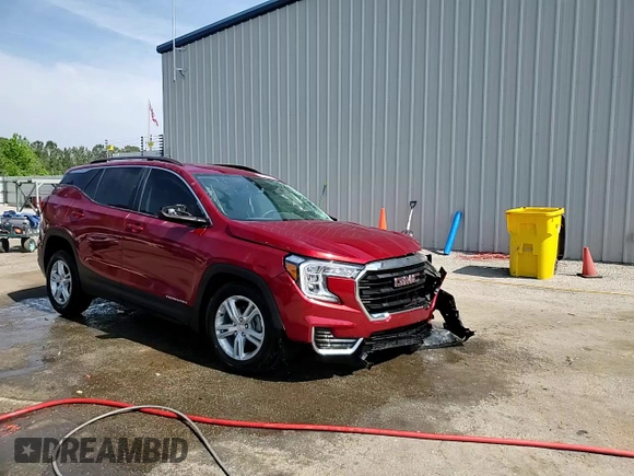 2022 GMC Terrain SLE with VIN 3GKALMEV1NL165741, listed as a Copart auction lot 53350335 with 72,112 mi miles and Salvage title. Bid and sale history available at DreamBid. Image 15.