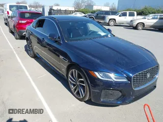 2024 Jaguar XF with VIN SAJB64FX5RCY95601, listed as a IAAI auction lot 41645579 with 7,328 mi miles and . Bid and sale history available at DreamBid. Image 1.