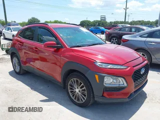 2021 Hyundai Kona SEL with VIN KM8K22AA8MU601480, listed as a IAAI auction lot 39589701 with 55,876 mi miles and . Bid and sale history available at carsss.com. Image 1.