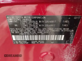 2017 Toyota RAV4 LE с VIN JTMBFREV8HJ145776, выставлен на аукционе IAAI как лот 42178048 с пробегом 152 267 миль миль и . История ставок и продаж доступна на DreamBid. Изображение 9.