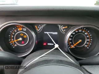 2018 Jeep Wrangler Sport with VIN 1C4GJXAN1JW262204, listed as a Copart auction lot 46809145 with 79,732 mi miles and Salvage title. Bid and sale history available at DreamBid. Image 9.