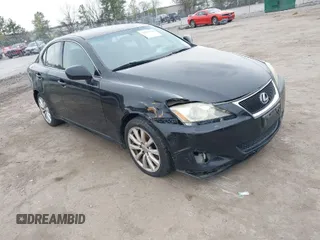 2008 Lexus IS 250 with VIN JTHCK262X85025044, listed as a IAAI auction lot 41850348 with 211,033 mi miles. Bid and sale history available at carsss.com. Image 1.