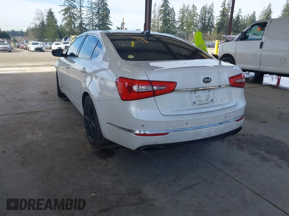 2014 Kia Cadenza Premium with VIN KNALN4D74E5138497, listed as a IAAI auction lot 41678439 with 155,194 mi miles. Bid and sale history available at carsss.com. Image 3.