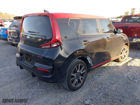 2020 Kia Soul GT-Line with VIN KNDJ63AU6L7003129, listed as a IAAI auction lot 41847674 with 57,097 mi miles. Bid and sale history available at carsss.com. Image 4.