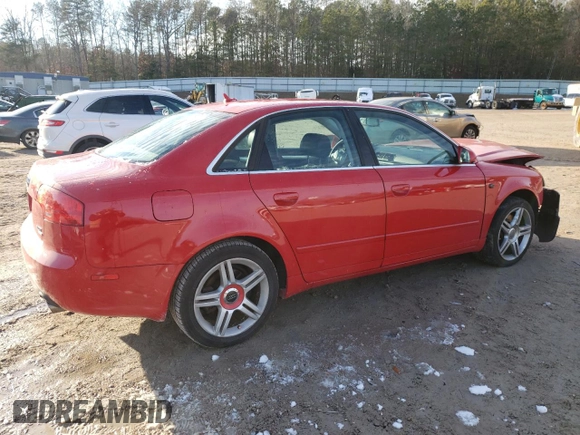 2007 Audi A4 2.0T with VIN WAUAF78E97A035908, listed as a Copart auction lot 87883905 with 160,029 mi miles and Salvage Title. Bid and sale history available at carsss.com. Image 3.