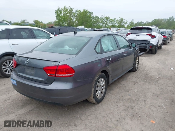2014 Volkswagen Passat Wolfsburg Edition with VIN 1VWAT7A37EC102282, listed as a IAAI auction lot 42310561 with 113,374 mi miles and . Bid and sale history available at DreamBid. Image 4.