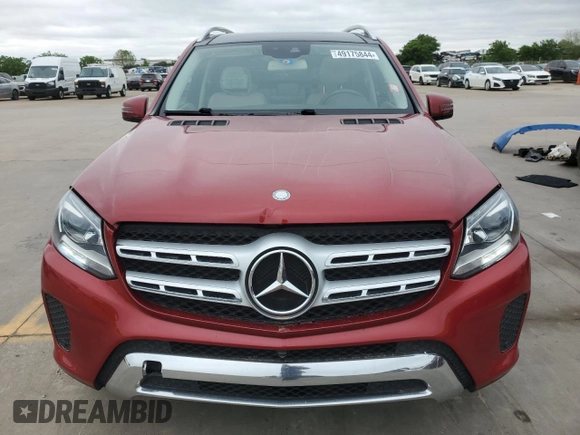 2017 Mercedes-Benz GLS 450 with VIN 4JGDF6EE0HA812682, listed as a Copart auction lot 49175844 with 87,289 mi miles and . Bid and sale history available at DreamBid. Image 5.
