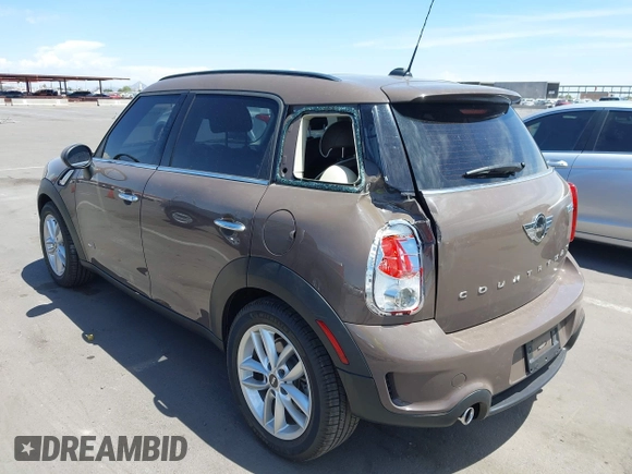 2013 MINI Countryman S ALL4 with VIN WMWZC5C54DWP34224, listed as a IAAI auction lot 42141400 with 33,307 mi miles and . Bid and sale history available at DreamBid. Image 6.