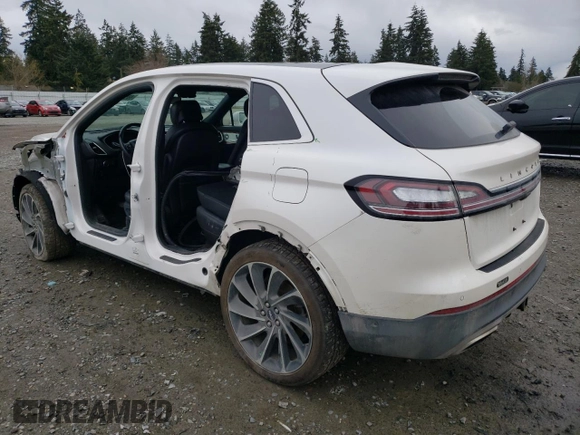 2019 Lincoln Nautilus Reserve with VIN 2LMPJ8LP0KBL37465, listed as a Copart auction lot 48507615 with 76,212 mi miles and Salvage title. Bid and sale history available at DreamBid. Image 2.