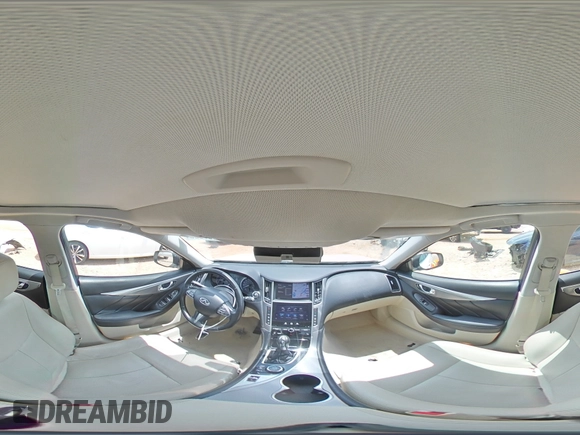 2015 Infiniti Q50 Premium with VIN JN1BV7AR1FM412660, listed as a Copart auction lot 61007025 with 111,021 mi miles and Salvage title. Bid and sale history available at DreamBid. Image 14.