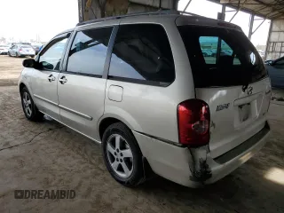 2002 Mazda MPV LX with VIN JM3LW28J520308795, listed as a Copart auction lot 50701835 with 181,086 mi miles and Salvage title. Bid and sale history available at DreamBid. Image 2.