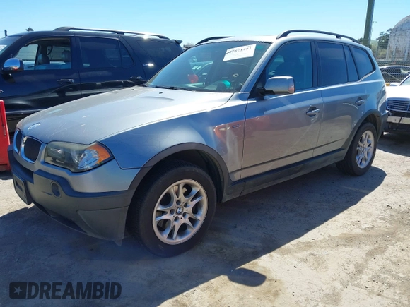 2005 BMW X3 2.5i with VIN WBXPA73415WC50781, listed as a IAAI auction lot 41871451 with 116,251 mi miles. Bid and sale history available at carsss.com. Image 2.
