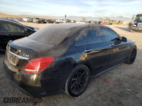 2017 Mercedes-Benz C 43 AMG with VIN 55SWF6EB0HU191842, listed as a Copart auction lot 86200364 with 87,038 mi miles and Salvage Title. Bid and sale history available at DreamBid. Image 3.