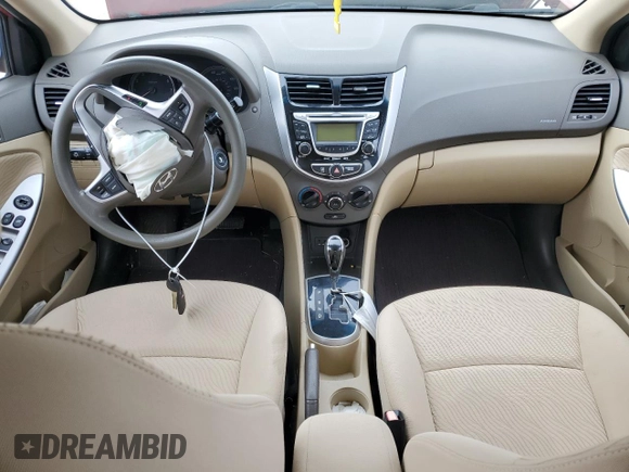 2013 Hyundai Accent GLS with VIN KMHCU4AE4DU451767, listed as a Copart auction lot 43948285 with 40,878 mi miles and Salvage Title. Bid and sale history available at DreamBid. Image 8.