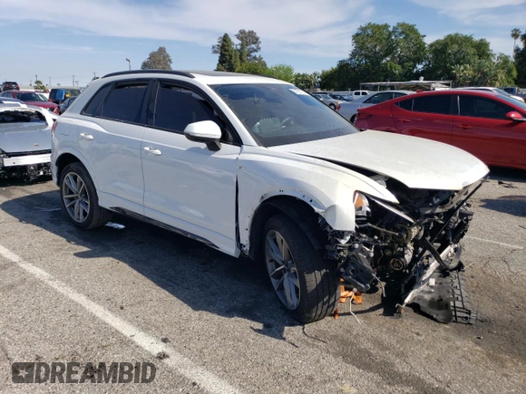 2023 Audi Q3 with VIN WA1DEDF31P1019148, listed as a Copart auction lot 61859284 with 28,560 mi miles and Clean title. Bid and sale history available at DreamBid. Image 4.