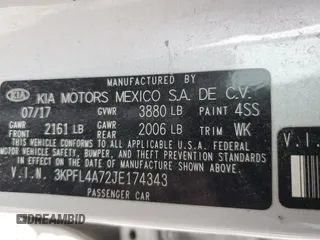 2018 Kia Forte LX with VIN 3KPFL4A72JE174343, listed as a Copart auction lot 82365594 with 128,306 mi miles and Salvage Title. Bid and sale history available at carsss.com. Image 12.