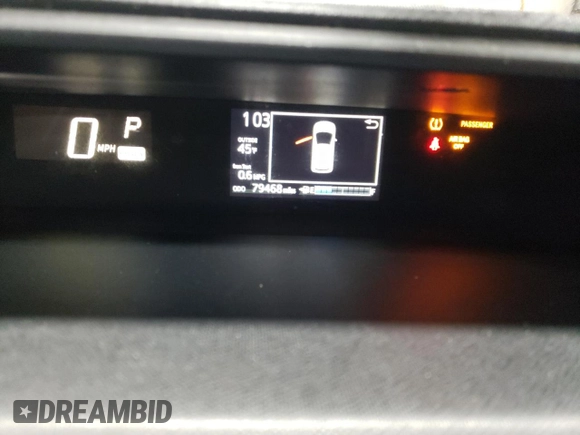 2018 Toyota Prius One with VIN JTDKDTB3XJ1599779, listed as a Copart auction lot 53458225 with 79,468 mi miles and Clean Title. Bid and sale history available at DreamBid. Image 9.