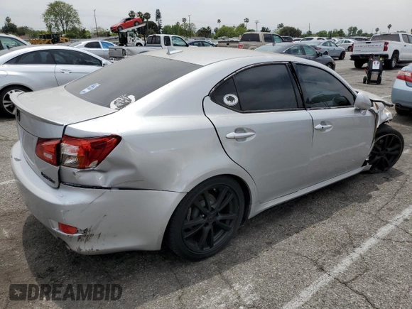 2007 Lexus IS 250 z VIN JTHBK262975038314, wystawiony jako Copart lot #58849345 z przebiegiem 136 664 mil mil oraz Szkoda całkowita • Salvage title. Historia ofert i sprzedaży dostępna na DreamBid. Obrazek 3.
