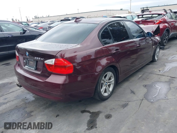 2008 BMW 3 Series 328xi with VIN WBAVC735X8KP39421, listed as a IAAI auction lot 41769424 with 137,451 mi miles. Bid and sale history available at carsss.com. Image 4.