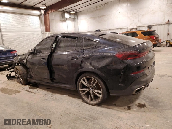 2021 BMW X6 M50i with VIN 5UXCY8C05M9E21862, listed as a Copart auction lot 86329064 with 0 mi miles and Salvage Title. Bid and sale history available at carsss.com. Image 2.