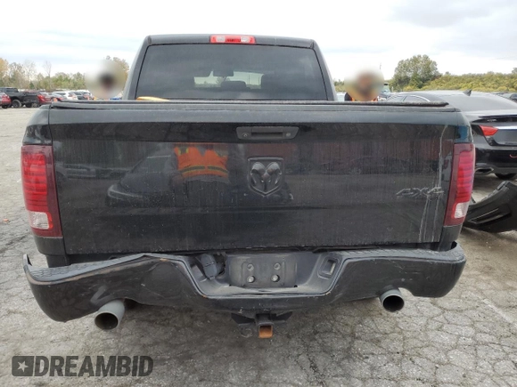 2014 Ram 1500 Express with VIN 3C6RR7KT9EG238257, listed as a Copart auction lot 76968934 with 0 mi miles and Salvage Title. Bid and sale history available at carsss.com. Image 6.