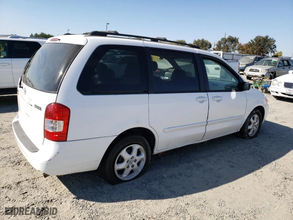 2001 Mazda MPV DX with VIN JM3LW28Y210191351, listed as a Copart auction lot 76133494 with 172,172 mi miles and Salvage Title. Bid and sale history available at carsss.com. Image 3.