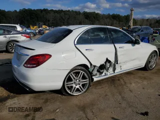 2015 Mercedes-Benz C 300 with VIN 55SWF4JB2FU044929, listed as a Copart auction lot 44148895 with 113,865 mi miles and Salvage Title. Bid and sale history available at DreamBid. Image 3.