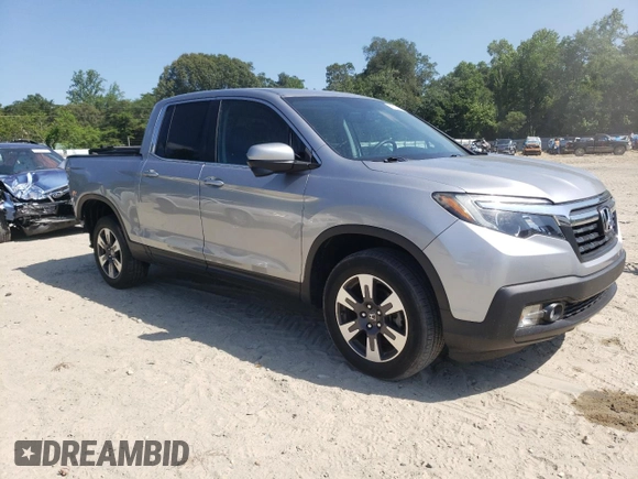 2019 Honda Ridgeline RTL-T with VIN 5FPYK3F69KB028918, listed as a Copart auction lot 59551445 with 34,948 mi miles and Salvage title. Bid and sale history available at DreamBid. Image 4.