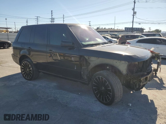 2012 Land Rover Range Rover SC Autobiography with VIN SALMP1E43CA379372, listed as a Copart auction lot 77528224 with 72,490 mi miles and Salvage title. Bid and sale history available at DreamBid. Image 4.