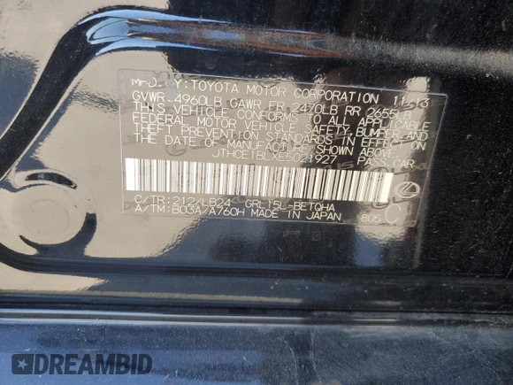 2014 Lexus GS 350 z VIN JTHCE1BLXE5021927, wystawiony jako Copart lot #76541204 z przebiegiem 176 439 mil mil oraz Szkoda całkowita • Salvage title. Historia ofert i sprzedaży dostępna na DreamBid. Obrazek 12.