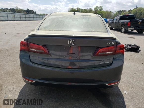 2015 Acura TLX V6 Tech with VIN 19UUB3F59FA001703, listed as a Copart auction lot 50845885 with 106,652 mi miles and Salvage Title. Bid and sale history available at carsss.com. Image 6.