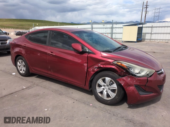 2016 Hyundai Elantra SE z VIN 5NPDH4AE2GH693131, wystawiony jako Copart lot #57640555 z przebiegiem 123 409 mil mil oraz Szkoda całkowita • Salvage title. Historia ofert i sprzedaży dostępna na DreamBid. Obrazek 4.