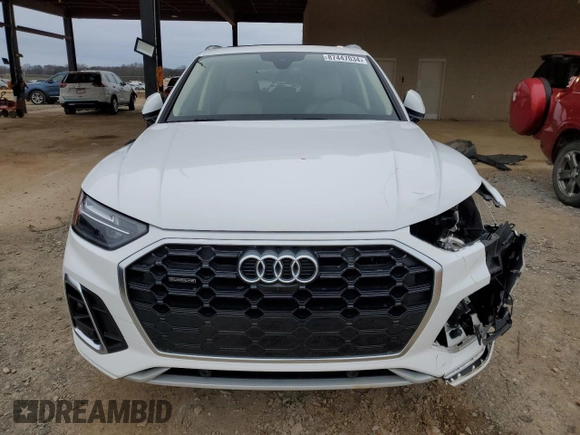 2022 Audi Q5 S line Premium Plus with VIN WA1EAAFY7N2103038, listed as a Copart auction lot 87447034 with 25,650 mi miles and Salvage Title. Bid and sale history available at carsss.com. Image 5.
