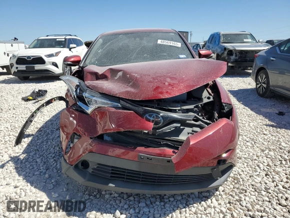 2019 Toyota C-HR XLE with VIN NMTKHMBX2KR082945, listed as a Copart auction lot 48569165 with 46,287 mi miles and Salvage Title. Bid and sale history available at DreamBid. Image 5.