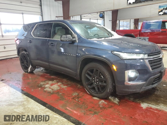 2022 Chevrolet Traverse LS with VIN 1GNEVFKW6NJ127551, listed as a Copart auction lot 88359315 with 54,661 mi miles and Salvage Title. Bid and sale history available at carsss.com. Image 4.