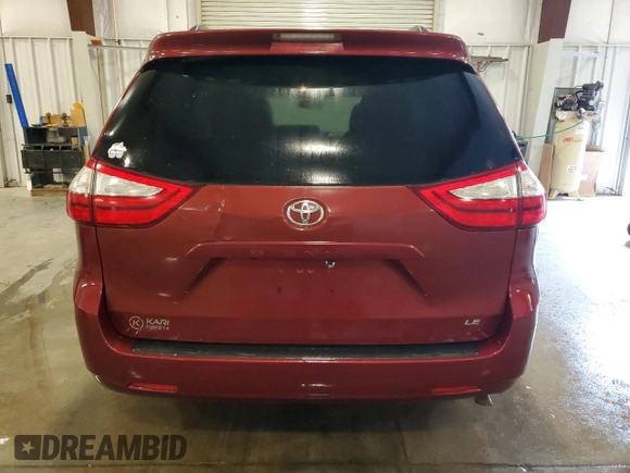 2015 Toyota Sienna LE AAS с VIN 5TDKK3DC2FS677288, выставлен на аукционе Copart как лот 57882845 с пробегом 162 458 миль миль и Списание • Salvage title. История ставок и продаж доступна на DreamBid. Изображение 6.