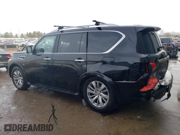 2016 Infiniti QX80 with VIN JN8AZ2NE5G9126763, listed as a Copart auction lot 43198835 with 182,316 mi miles and Salvage Title. Bid and sale history available at DreamBid. Image 2.