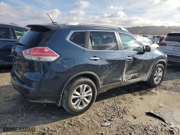 2015 Nissan Rogue S with VIN KNMAT2MT9FP555573, listed as a Copart auction lot 86861724 with 83,414 mi miles and Salvage Title. Bid and sale history available at carsss.com. Image 3.