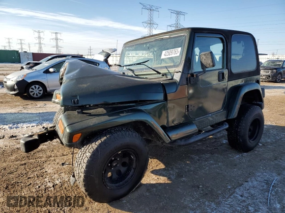 1997 Jeep Wrangler Sahara with VIN 1J4FY49S2VP542031, listed as a Copart auction lot 42509765 with 136,689 mi miles and Salvage Title. Bid and sale history available at carsss.com. Image 1.