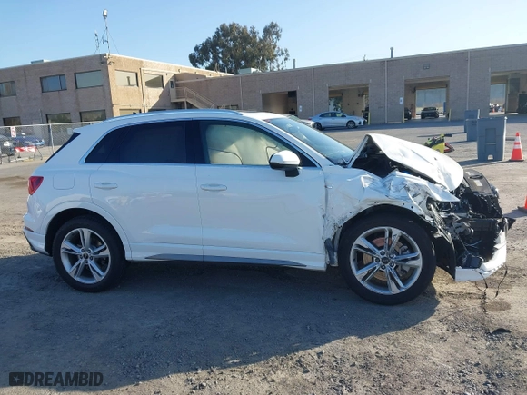 2021 Audi Q3 S line Premium Plus with VIN WA1EECF37M1044601, listed as a IAAI auction lot 41993498 with 15,300 mi miles. Bid and sale history available at carsss.com. Image 13.