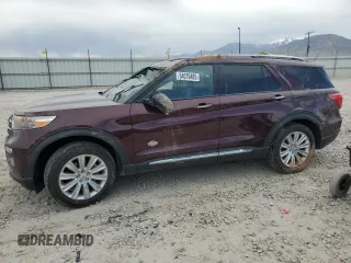 2022 Ford Explorer King Ranch z VIN 1FM5K8LC9NGA53455, wystawiony jako Copart lot #54079485 z przebiegiem 51 836 mil mil oraz Szkoda całkowita • Salvage title. Historia ofert i sprzedaży dostępna na DreamBid. Obrazek 1.