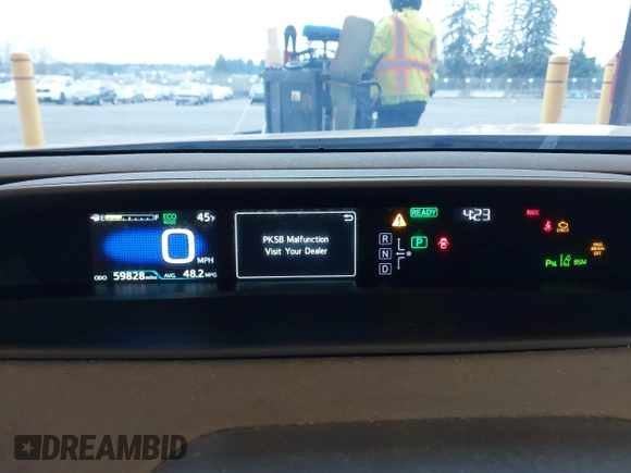 2019 Toyota Prius LE with VIN JTDL9RFU1K3009518, listed as a IAAI auction lot 41262569 with 59,828 mi miles and . Bid and sale history available at DreamBid. Image 7.
