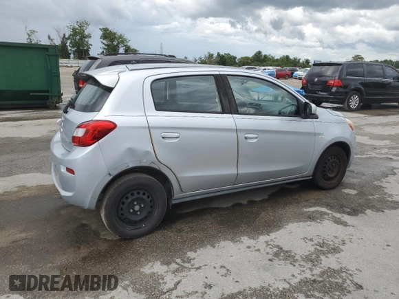 2018 Mitsubishi Mirage ES с VIN ML32A3HJ2JH005159, выставлен на аукционе Copart как лот 59255925 с пробегом 94 114 миль миль и Списание • Salvage title. История ставок и продаж доступна на DreamBid. Изображение 3.